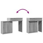 vidaXL Coiffeuse avec LED sonoma gris 115x37x110 5 cm