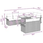 vidaXL Ensemble de canapé de jardin avec coussin 9 Pièces Gris Poly rotin