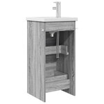 vidaXL Meuble de salle de bain avec évier Sonoma gris