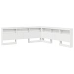 vidaXL Tête de lit de rangement Blanc 200 cm Bois d'ingénierie