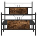 vidaXL Cadre de lit sans matelas chêne fumé 90x190cm bois d'ingénierie