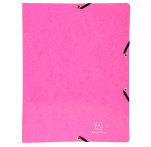 Classeur à élastiques 2 anneaux 15mm Iderama - A4, rose EXACOMPTA