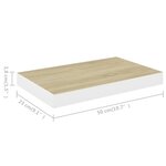 vidaXL Étagères flottantes 4 Pièces chêne et blanc 50x23x3 8 cm MDF