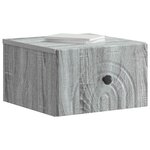 vidaXL Cabinet de chevet mural Sonoma gris 33 x 34 5 x 20 cm