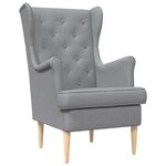 vidaXL Fauteuil Gris clair Tissu