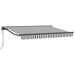 vidaXL Auvent rétractable électrique Anthracite et blanc 3 5 x 2 m