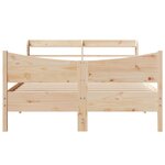 vidaXL Cadre de lit avec tête de lit 120x200 cm bois de pin massif