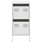 vidaXL Buffet blanc 35x39x73 5 cm acier laminé à froid