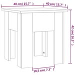 vidaXL Table basse Blanc brillant 40x40x42 cm Aggloméré