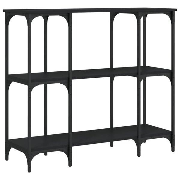 vidaXL Table console noir 102x35x90 cm bois d'ingénierie
