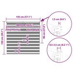 vidaXL Store zèbre blanc 145x150 cm largeur du tissu 140 9cm polyester