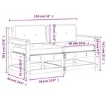 vidaXL Chaises de jardin avec coussins lot de 2 bois de pin imprégné