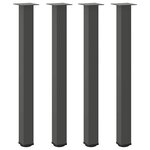 vidaXL Pieds de table de bar 4 pièces Anthracite 100-102 cm Acier