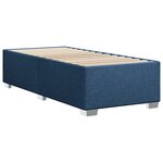 vidaXL Sommier à lattes de lit avec matelas Bleu 100x200 cm Tissu