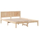 vidaXL Cadre de lit Marron 160 x 200 cm Bois de pin massif