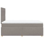 vidaXL Sommier à lattes de lit avec matelas Taupe 120x200 cm Tissu