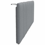 vidaXL Coussin de tête de lit gris clair 120 cm tissu
