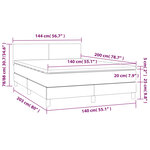 vidaXL Sommier à lattes de lit et matelas et LED Gris foncé 140x200 cm