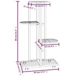 vidaXL Jardinière à 4 niveaux avec roues 44x23x80 cm Noir Fer