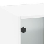 vidaXL Armoire murale avec portes en verre blanc 35x37x100 cm