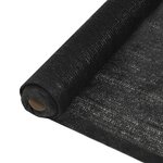 vidaXL Filet brise-vue PEHD 1 5x50 m Noir 150 g/m²