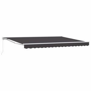 vidaXL Auvent rétractable manuel Anthracite 4 × 3 m