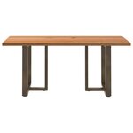 vidaXL Table à manger marron clair bois de chêne massif rectangulaire