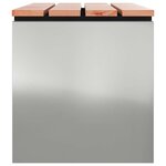 vidaXL Banc de jardin Argent 80 x 40 x 43 cm Acier galvanisé