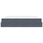 vidaXL Cadre de lit avec matelas avec matelas 2 Pièces Gris Foncé Velours