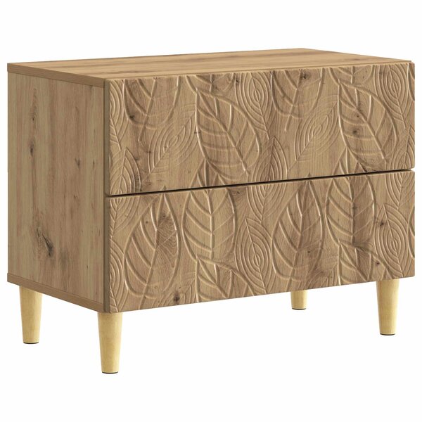vidaXL Table de chevet Chêne artisanal 62 x 34 5 x 48 cm