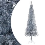 vidaXL Sapin de Noël étroit Argenté 150 cm