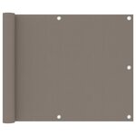 vidaXL Écran de balcon Taupe 75x300 cm Tissu Oxford