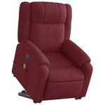 vidaXL Fauteuil inclinable de massage Rouge bordeaux Tissu