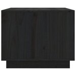 vidaXL Table basse Noir 80x50x40 cm Bois massif de pin