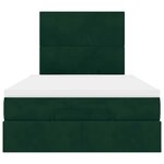 vidaXL Cadre de lit ottoman avec matelas vert foncé 120x200 cm velours