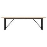 vidaXL Table basse cadre en O 160x40x45 cm bois de pin massif et fonte