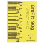 Bloc croquis collé GraF it A3 90g 80 feuilles blanc CLAIREFONTAINE