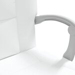 Chaise fauteuil siège pivotante de inclinable de bureau informatique étude similicuir blanc 02_0024230