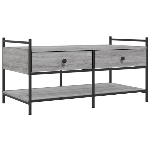 vidaXL Table basse sonoma gris 99x50x50 cm bois d'ingénierie