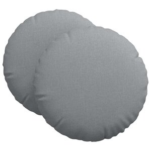vidaXL Coussins de siège 2 Pièces Gris clair Ø80 x 29 cm tissu
