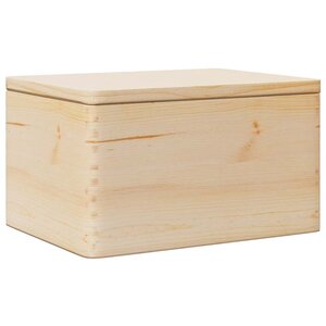 vidaXL Boîte en bois avec couvercle 40x30x23 cm bois de pin massif