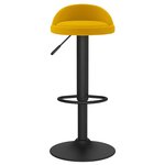 vidaXL Tabourets de bar lot de 2 Jaune Velours