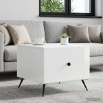 vidaXL Table basse Blanc brillant 49 x 50 x 40 cm Bois d'ingénierie