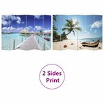 vidaXL Cloison de séparation pliable 217x170 cm Plage