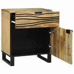 vidaXL Table de chevet 50x33x60 cm – Bois de manguier massif