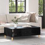 vidaXL Table basse Chêne noir 102 x 55 x 35 cm Bois d'ingénierie