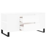 vidaXL Table basse blanc 102x44 5x50 cm bois d'ingénierie