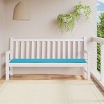 vidaXL Coussin de banc de jardin turquoise 200x50x4 cm tissu