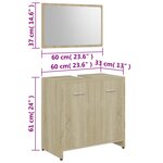 vidaXL Meubles de salle de bain Chêne sonoma Bois d'ingénierie