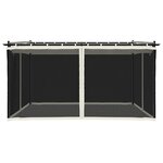 vidaXL Tonnelle avec parois en filet crème 4x3 m acier